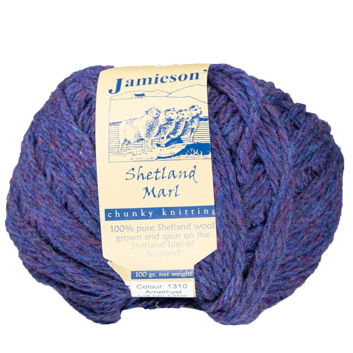 Jamieson's of Shetland Marl Chunky Yarn - 1310 Amethyst - Zoom Image
