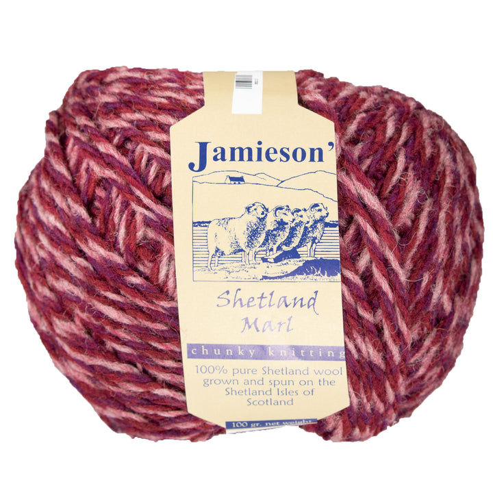 Jamieson's of Shetland Marl Chunky Yarn - 2113 Carnation - Zoom Image