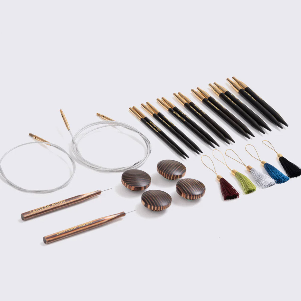 Lantern Moon Ebony Interchangeable Needle Sets - Bliss - 4 Inch Tips US 2.5-10 - Extra Image