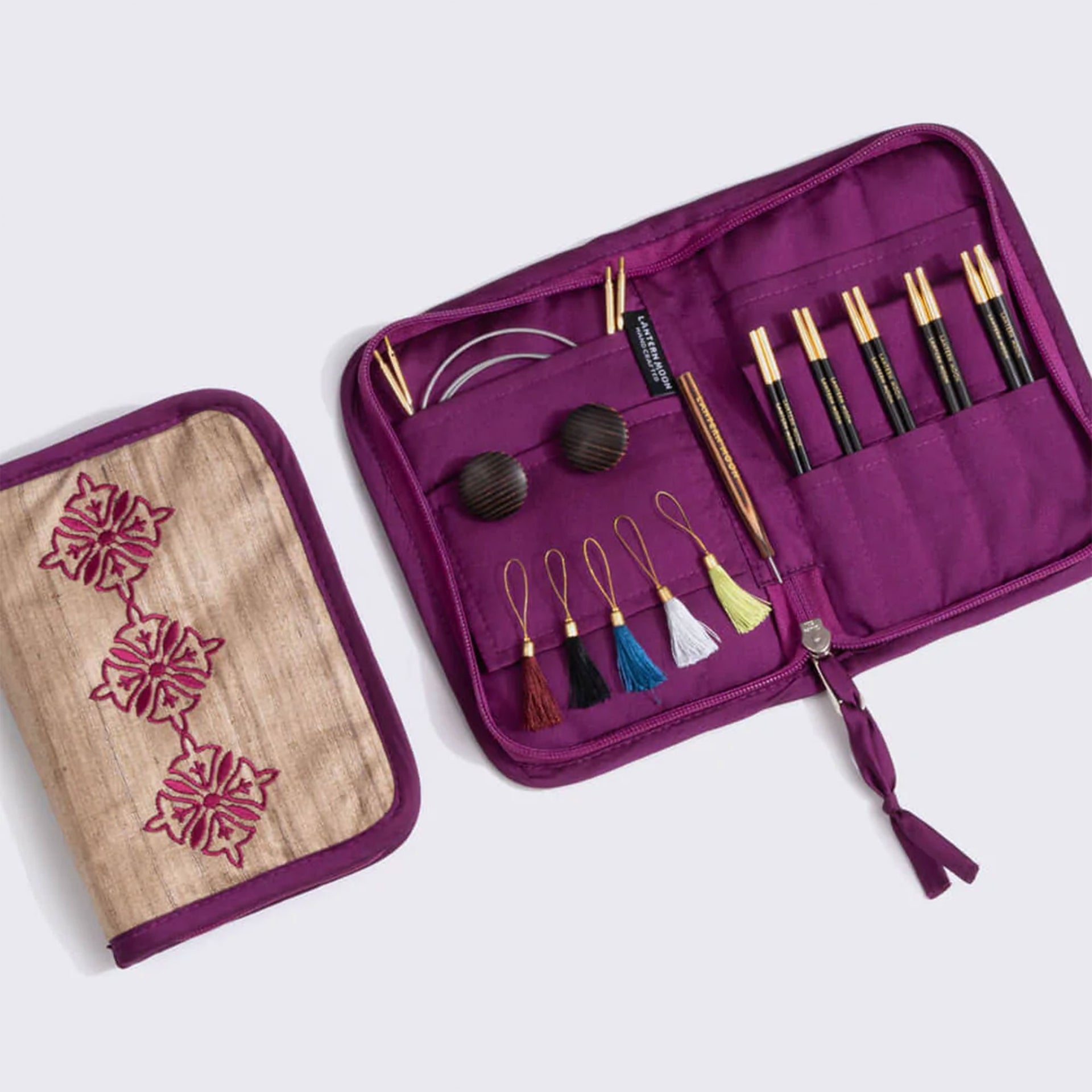 Lantern Moon Ebony Interchangeable Needle Sets - Grace - 4 Inch Tips US 2.5-8 - Zoom Image

