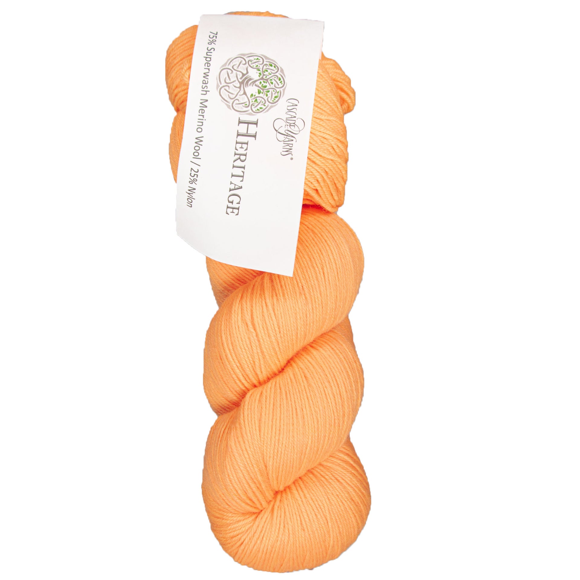 Cascade Yarns Heritage Yarn - 5773 Highlighter Orange - Zoom Image
