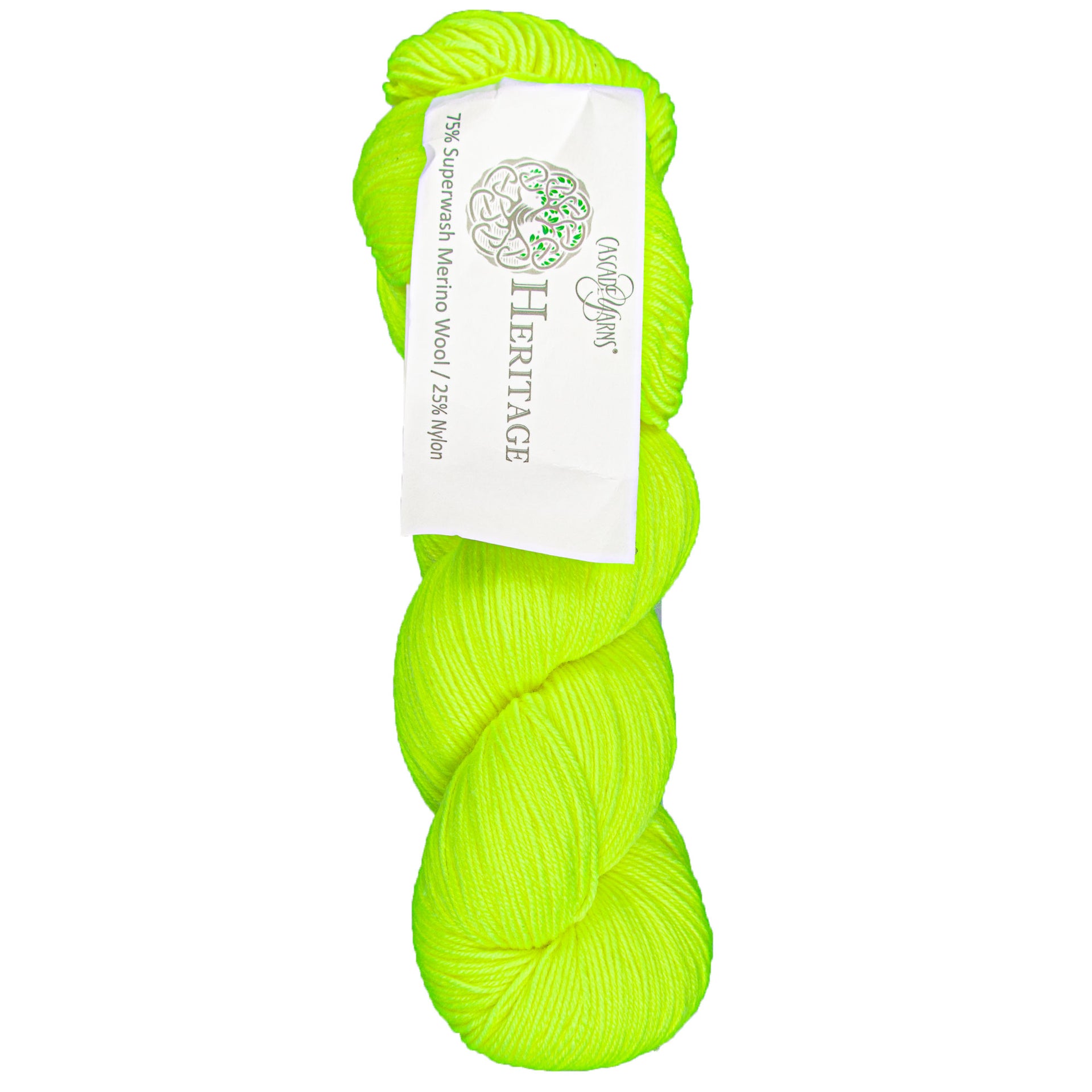 Cascade Yarns Heritage Yarn - 5774 Highlighter Yellow - Zoom Image
