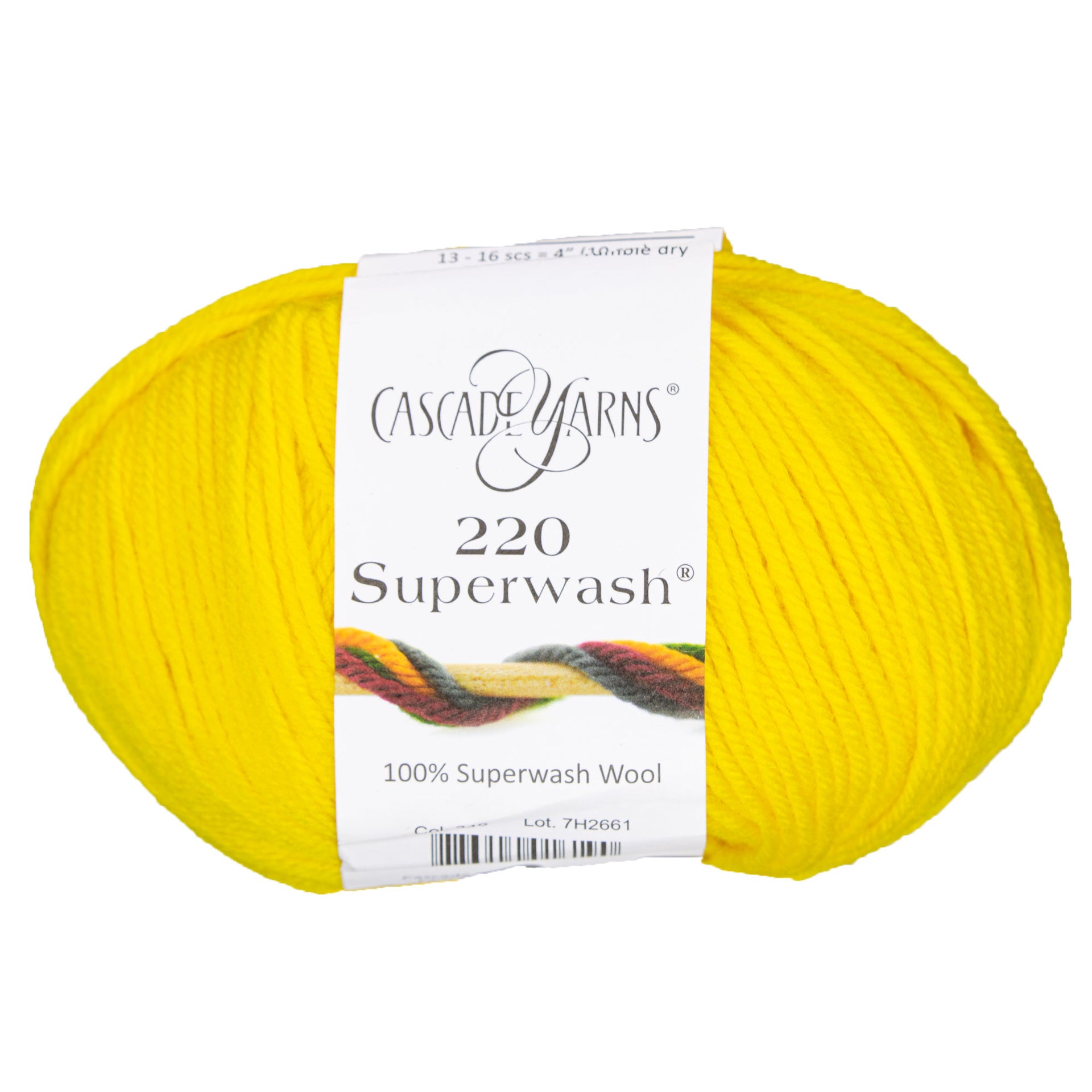 Cascade Yarns 220 Superwash Yarn - 0346 Daisy Yellow - Zoom Image
