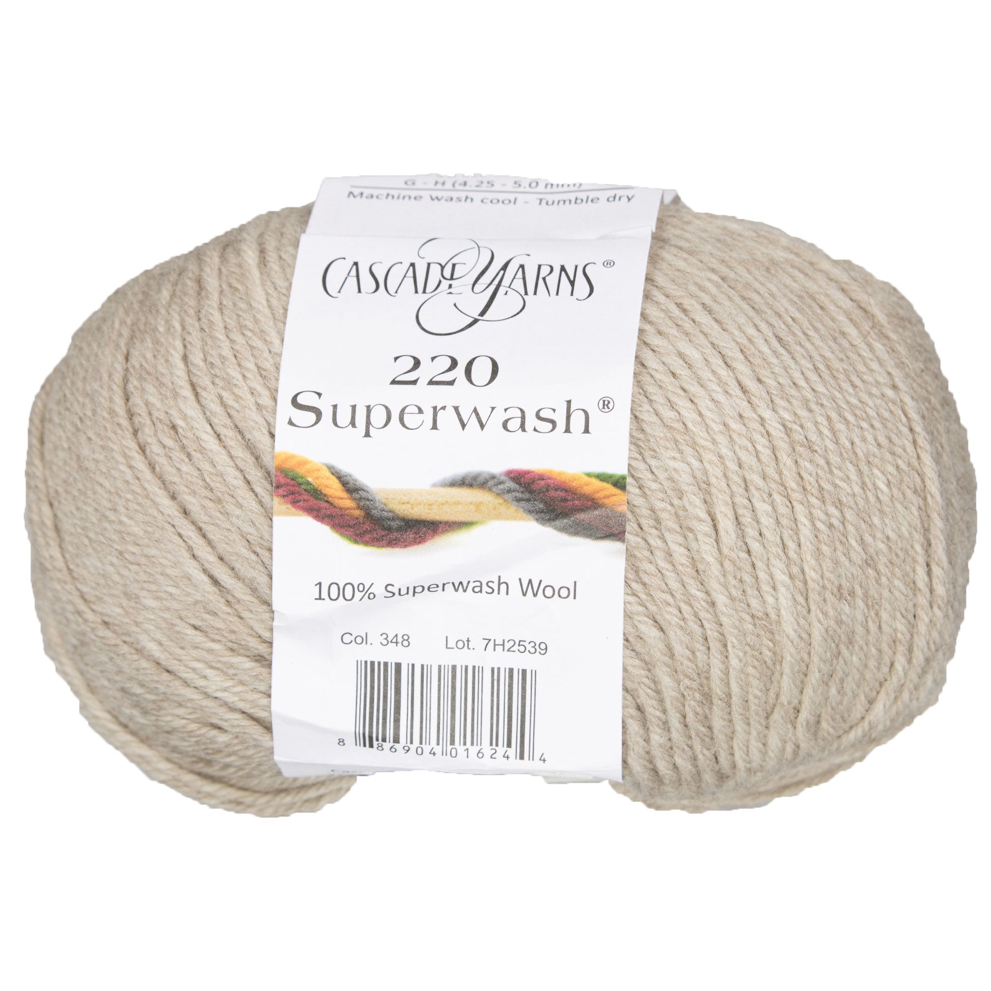 Cascade Yarns 220 Superwash Yarn - 0348 White Pepper Heather - Zoom Image
