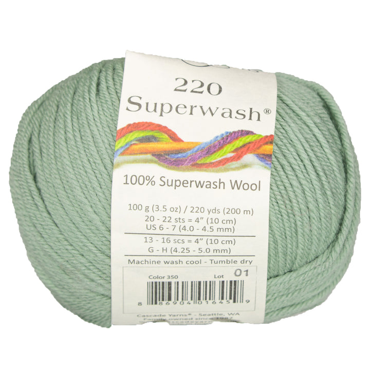 Cascade Yarns 220 Superwash Yarn - 0350 Seagrass - Zoom Image