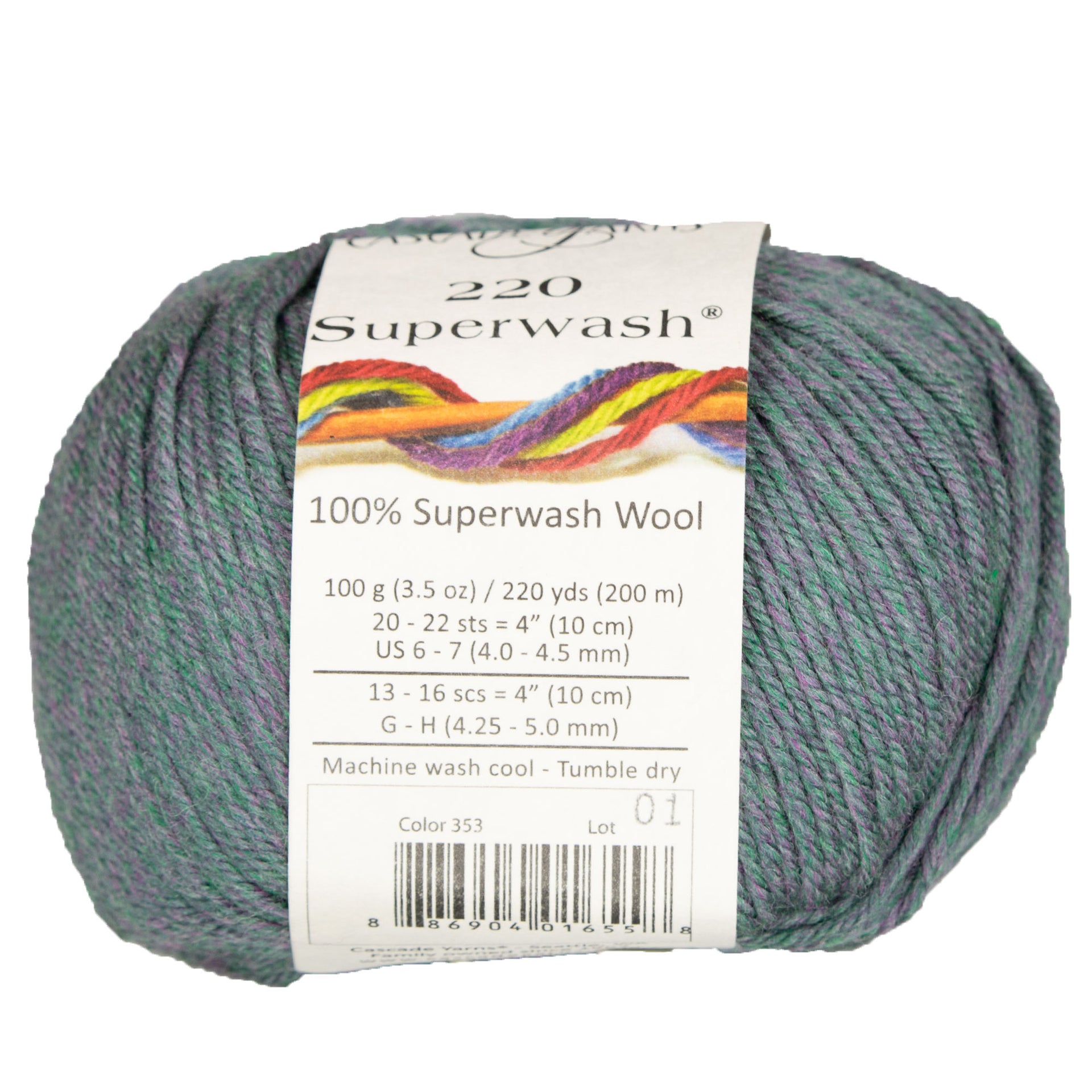 Cascade Yarns 220 Superwash Yarn - 0353 Pigeon Heather - Zoom Image
