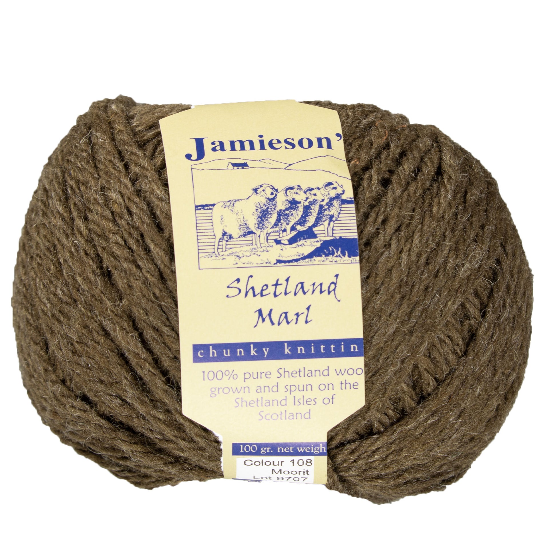 Jamieson's of Shetland Marl Chunky Yarn - 108 Moorit - Zoom Image

