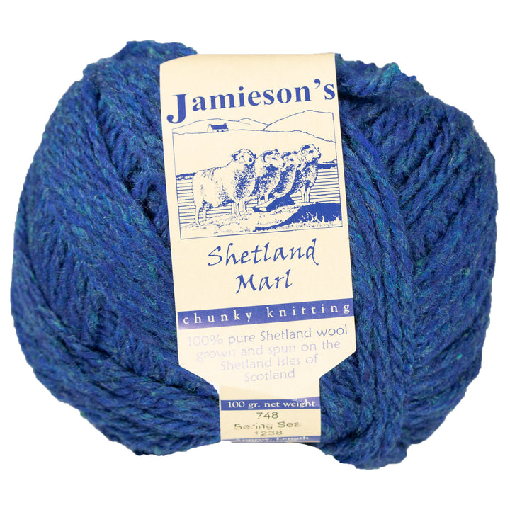Jamieson's of Shetland Marl Chunky Yarn - 748 Bering Sea - Zoom Image