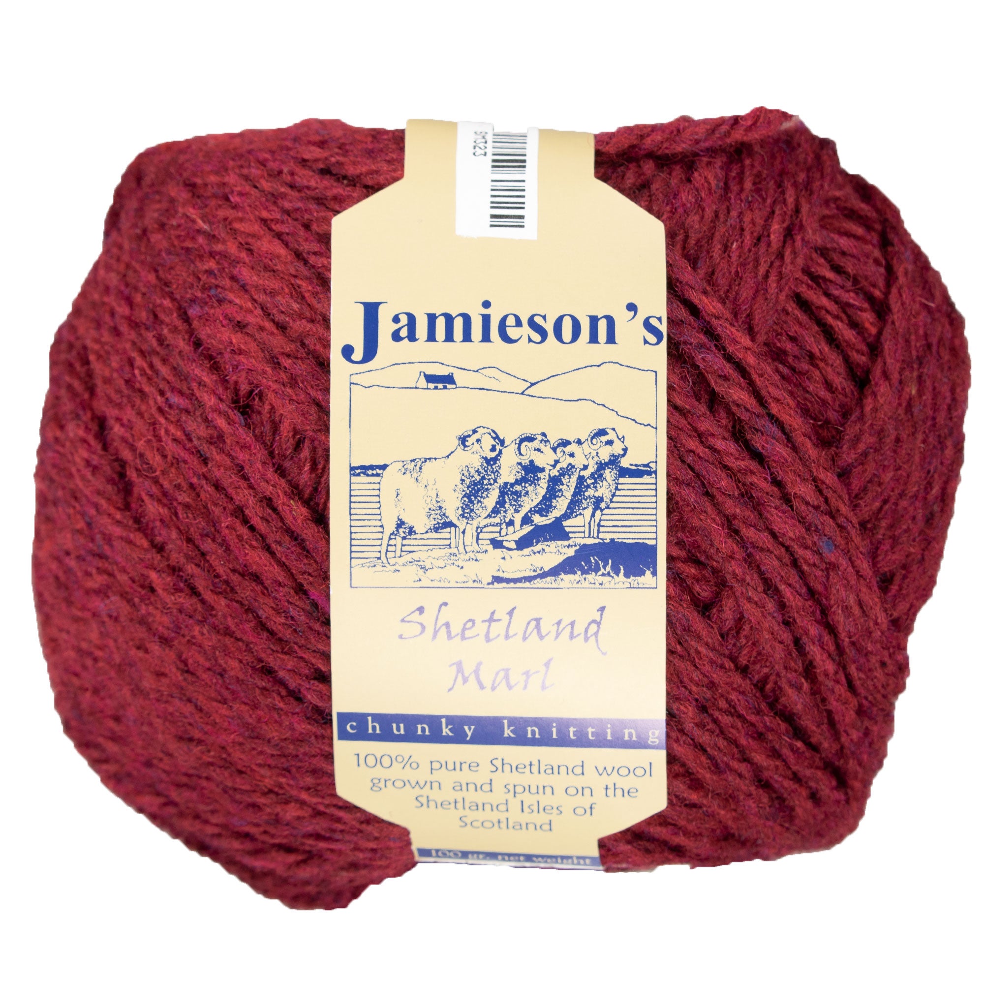 Jamieson's of Shetland Marl Chunky Yarn - 323 Cardinal - Zoom Image