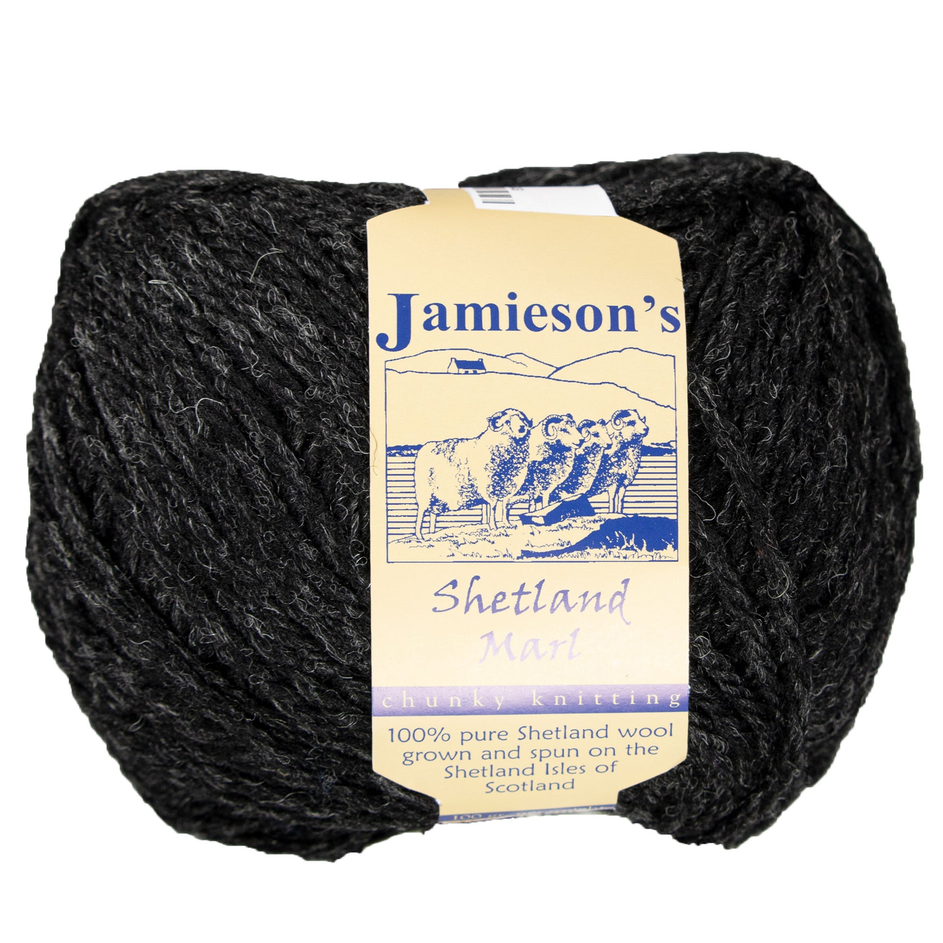 Jamieson's of Shetland Marl Chunky Yarn - 126 Charcoal - Zoom Image
