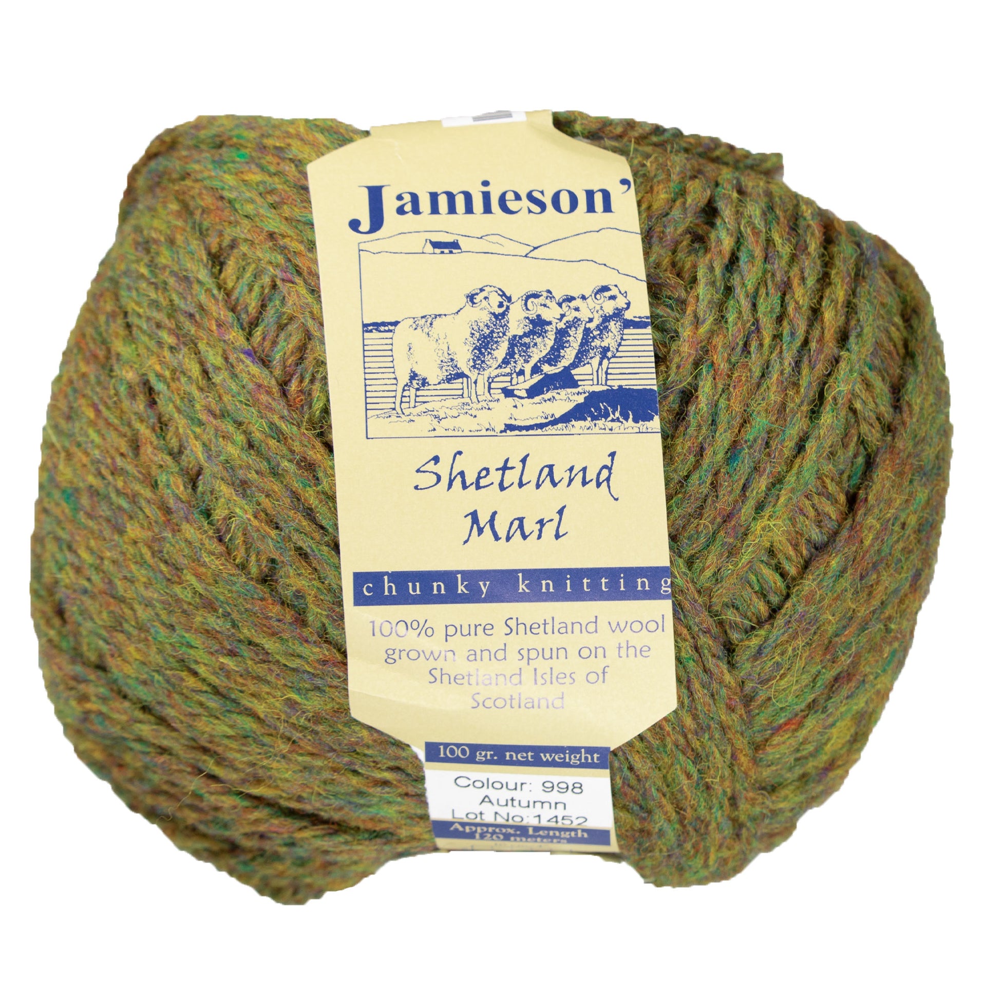 Jamieson's of Shetland Marl Chunky Yarn - 998 Autumn - Zoom Image
