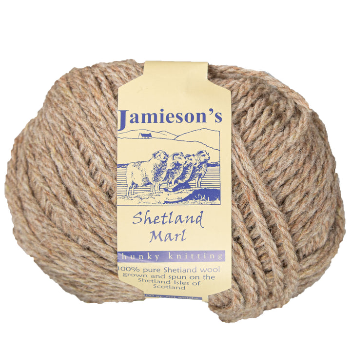 Jamieson's of Shetland Marl Chunky Yarn - 141 Camel - Zoom Image