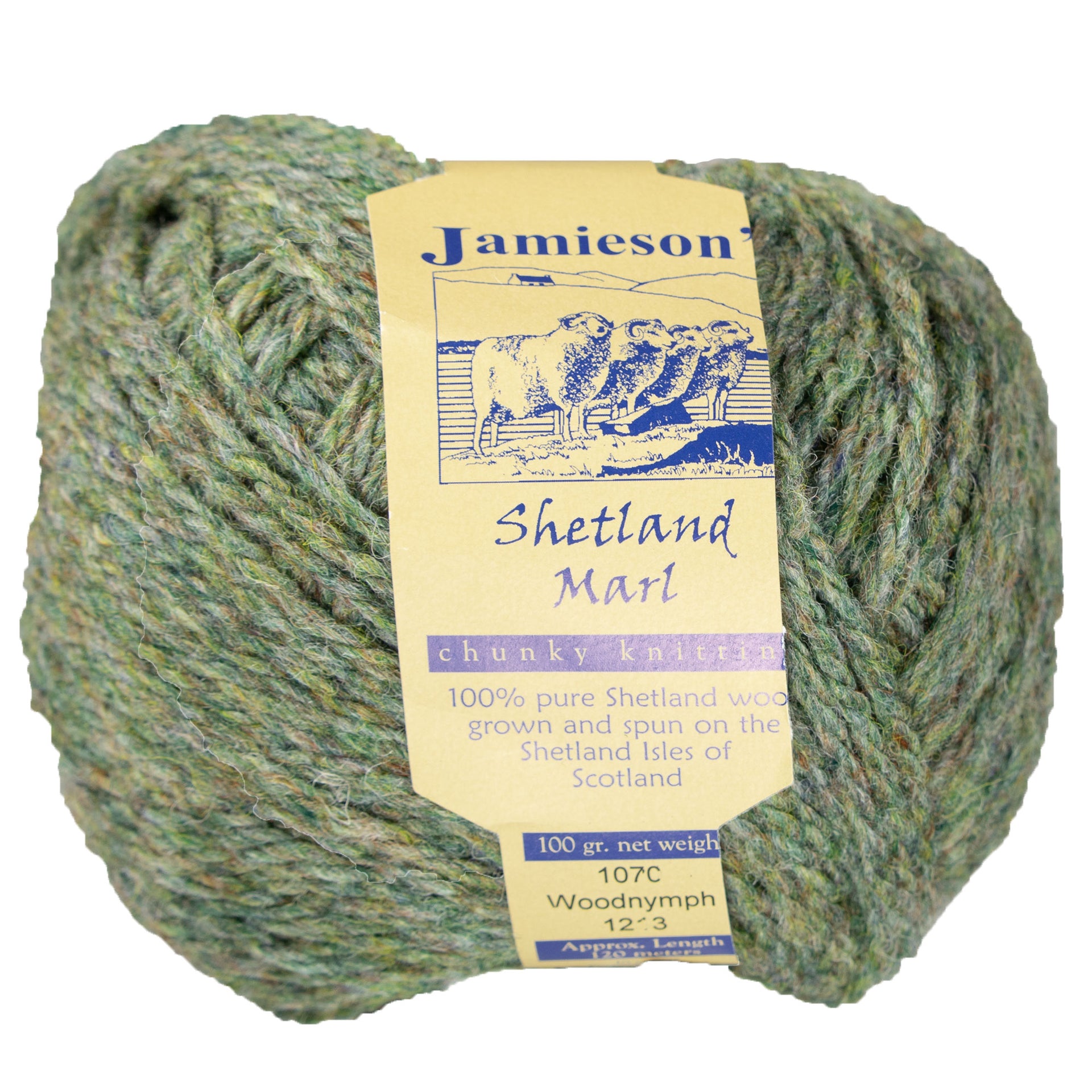 Jamieson's of Shetland Marl Chunky Yarn - 1070 Woodnymph - Zoom Image
