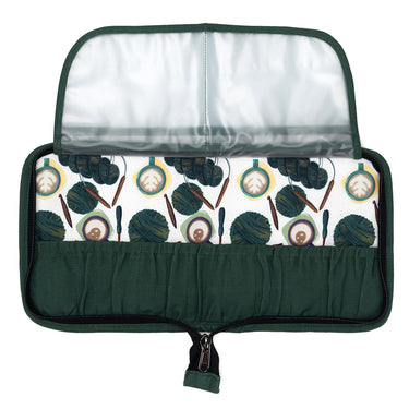 della Q Chicken Boots Interchangeable Needle Case - Coffee and Yarn Green - Zoom Image
