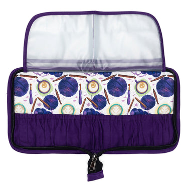 della Q Chicken Boots Interchangeable Needle Case - Coffee and Yarn Purple - Zoom Image