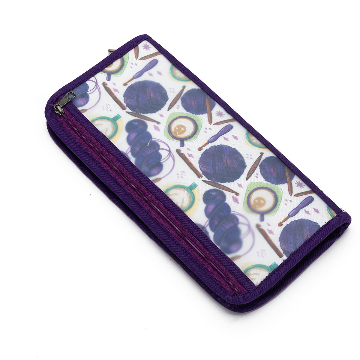 della Q Chicken Boots DPN/Crochet Hook Case - Coffee and Yarn Green - Extra Image