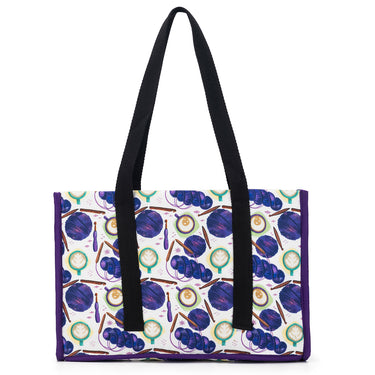 della Q Chicken Boots Project Bag - Coffee and Yarn Purple - Zoom Image