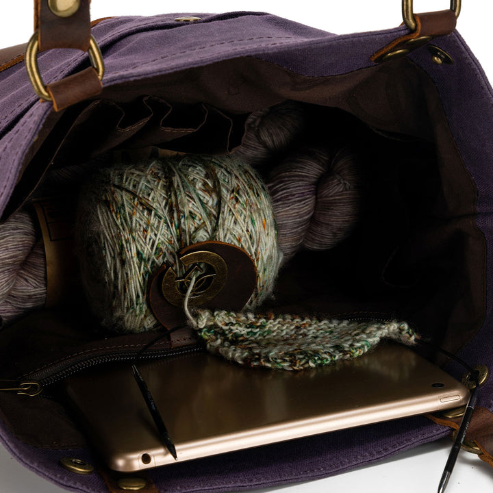 della Q Maker's Canvas Tote - Purple - Extra Image