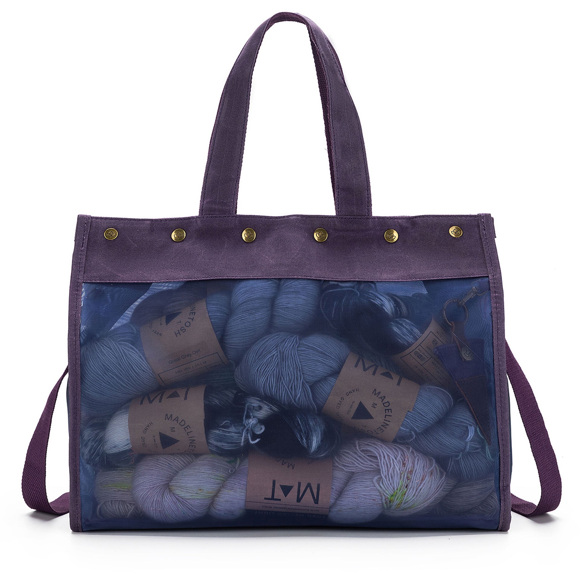 della Q Maker's Mesh Tote - Purple - Zoom Image
