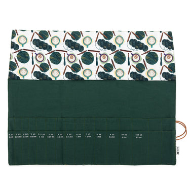 della Q Double Point Roll - 158-1 - Fabric Print Collection - Coffee and Yarn Green - Zoom Image