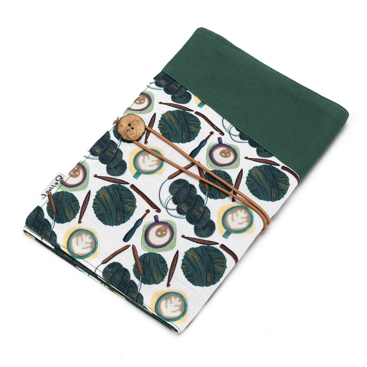 della Q Double Point Roll - 158-1 - Fabric Print Collection - Coffee and Yarn Purple - Extra Image