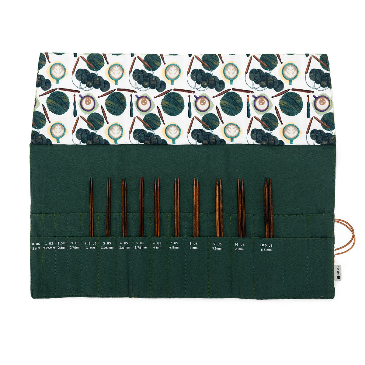 della Q Double Point Roll - 158-1 - Fabric Print Collection - Coffee and Yarn Purple - Extra Image