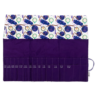 della Q Double Point Roll - 158-1 - Fabric Print Collection - Coffee and Yarn Purple - Zoom Image
