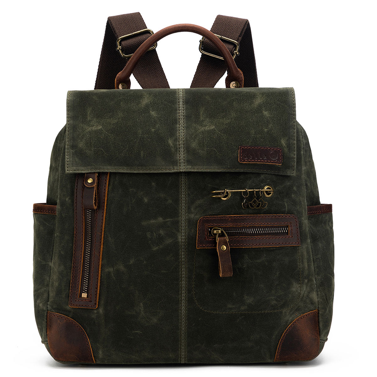 Olive backpack purse deals