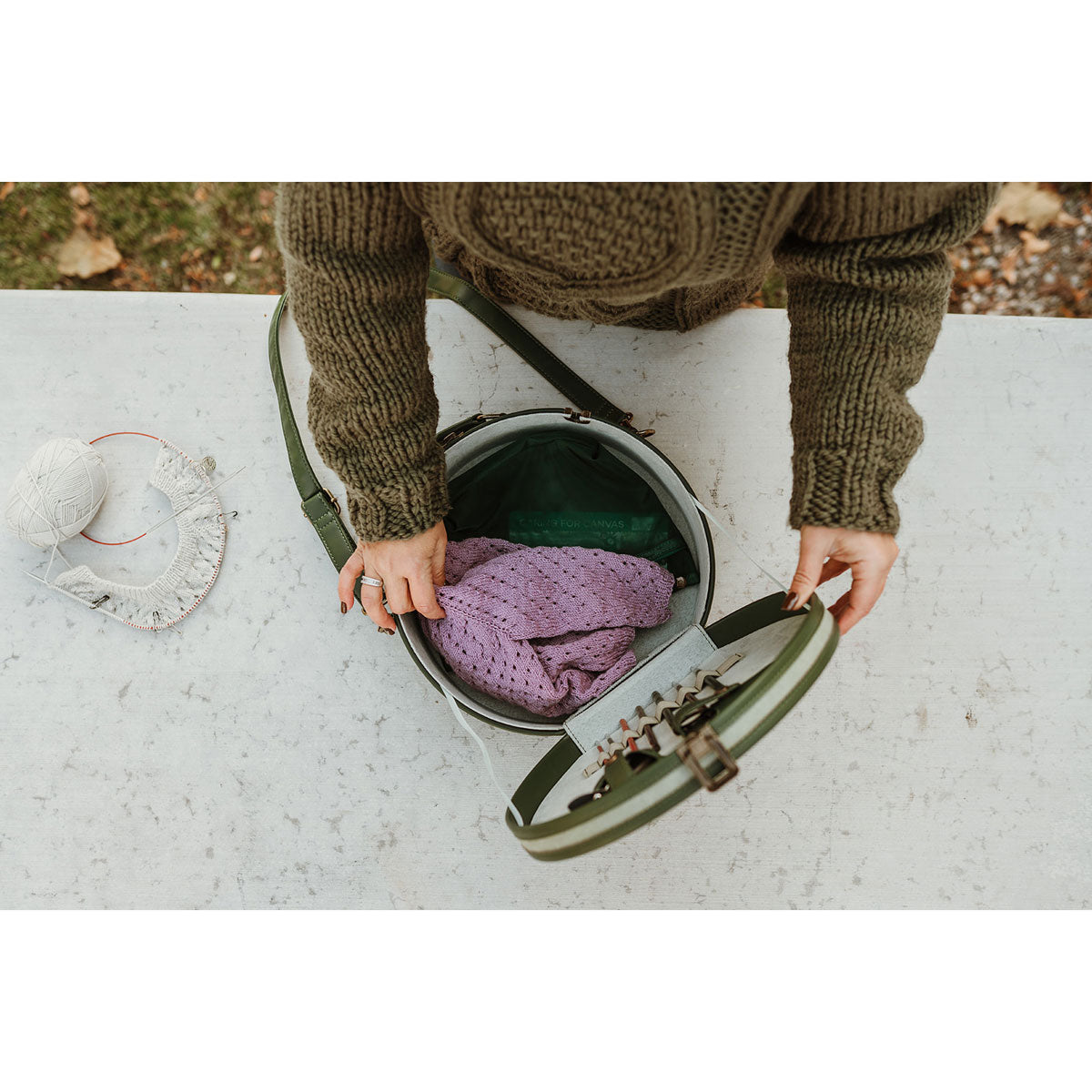 della Q Maker's Hat Box - Sage - Extra Image