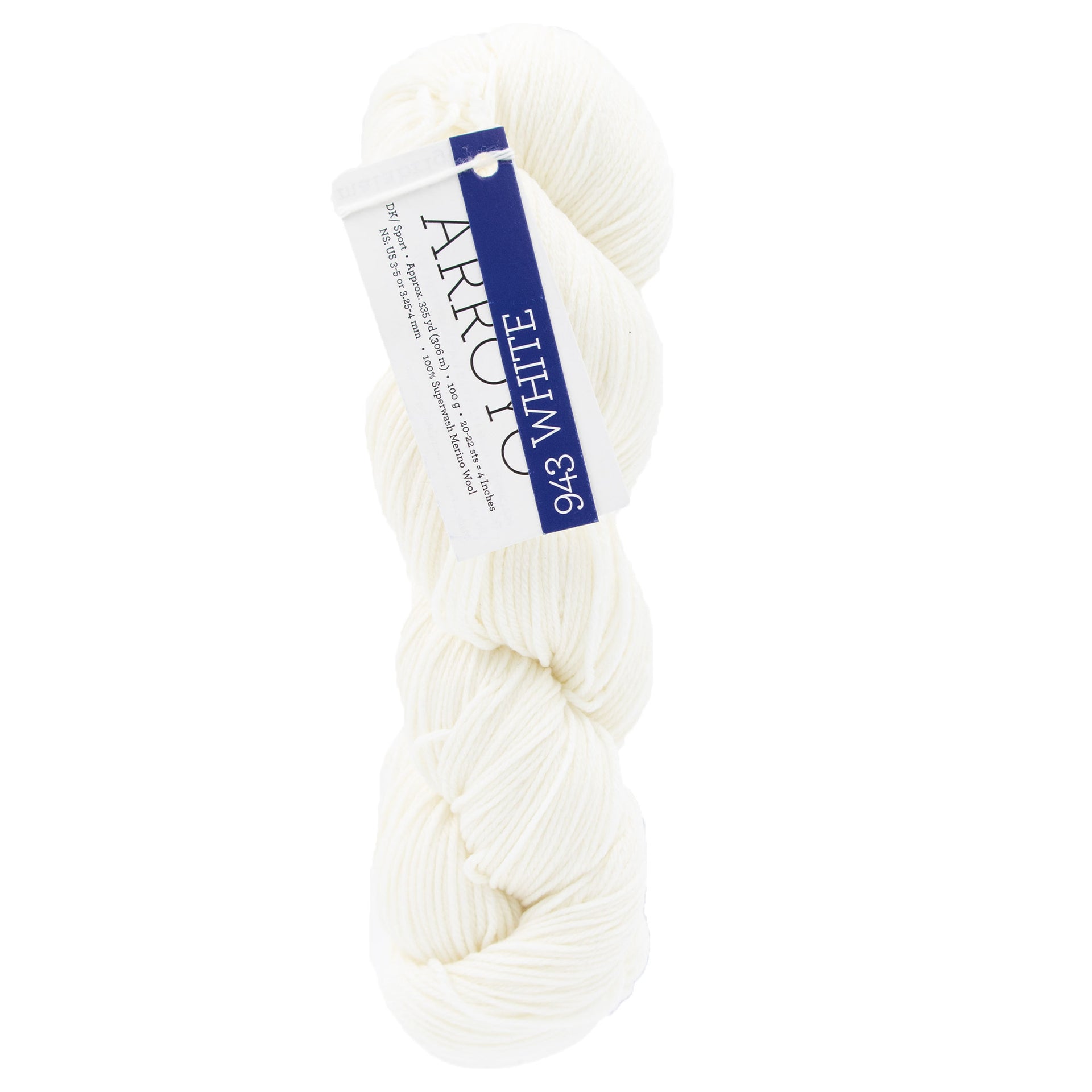 Malabrigo Arroyo Yarn - 943 White - Zoom Image
