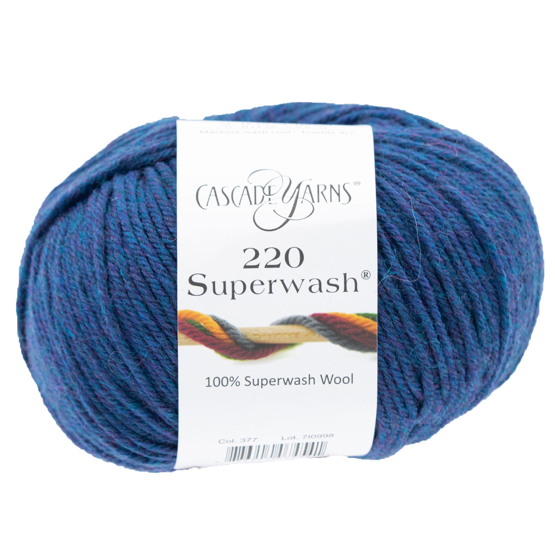 Cascade Yarns 220 Superwash Yarn - 0377 Lapis Heather - Zoom Image
