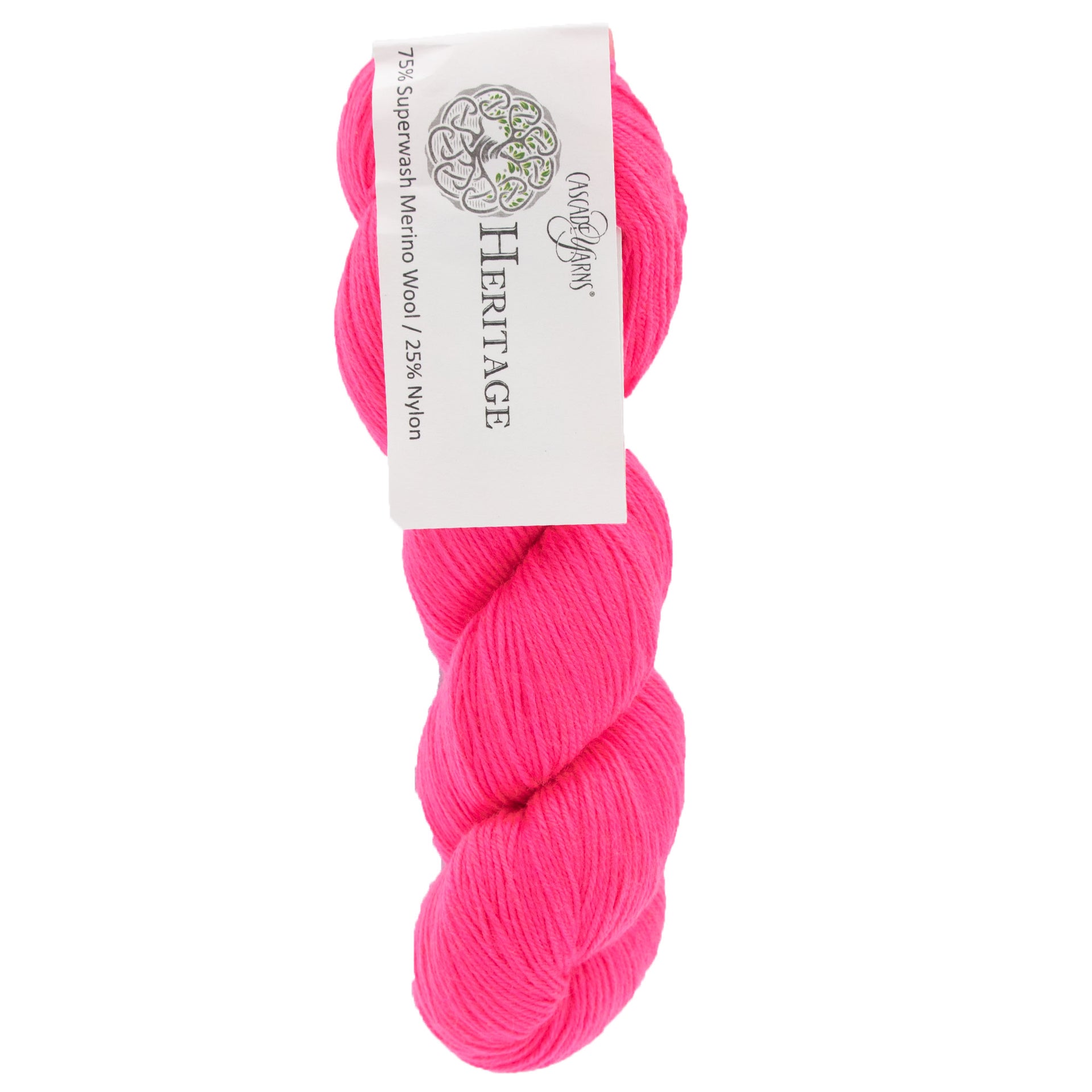 Cascade Yarns Heritage Yarn - 5789 Highlighter Guava - Zoom Image
