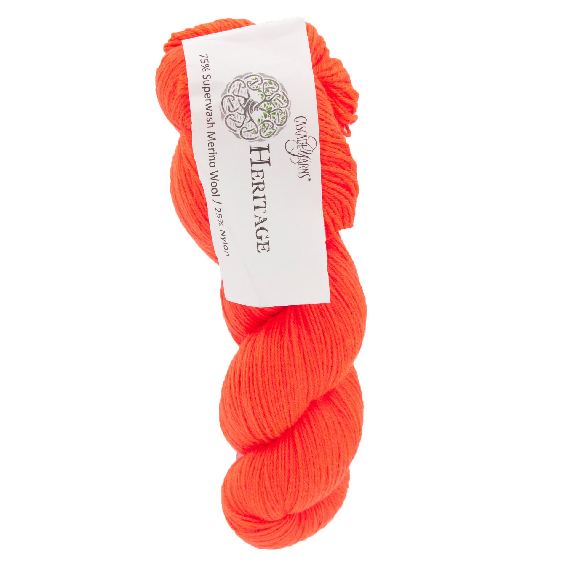 Cascade Yarns Heritage Yarn - 5790 Highlighter Tangelo - Zoom Image
