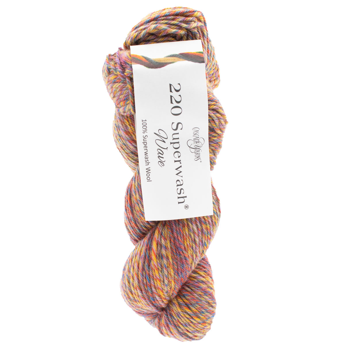 Cascade Yarns 220 Superwash Wave Yarn - 124 Beach Sunset - Extra Image