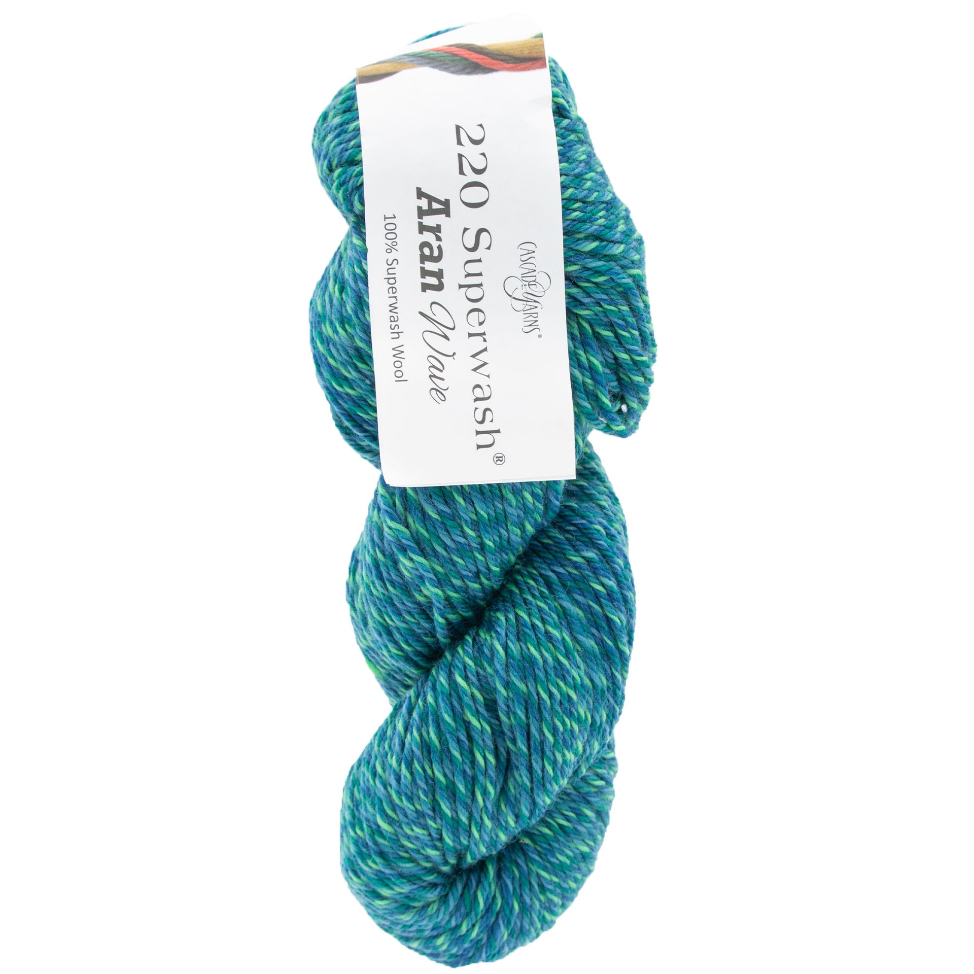 Cascade Yarns 220 Superwash Aran Wave Yarn - 105 Blue Green - Zoom Image
