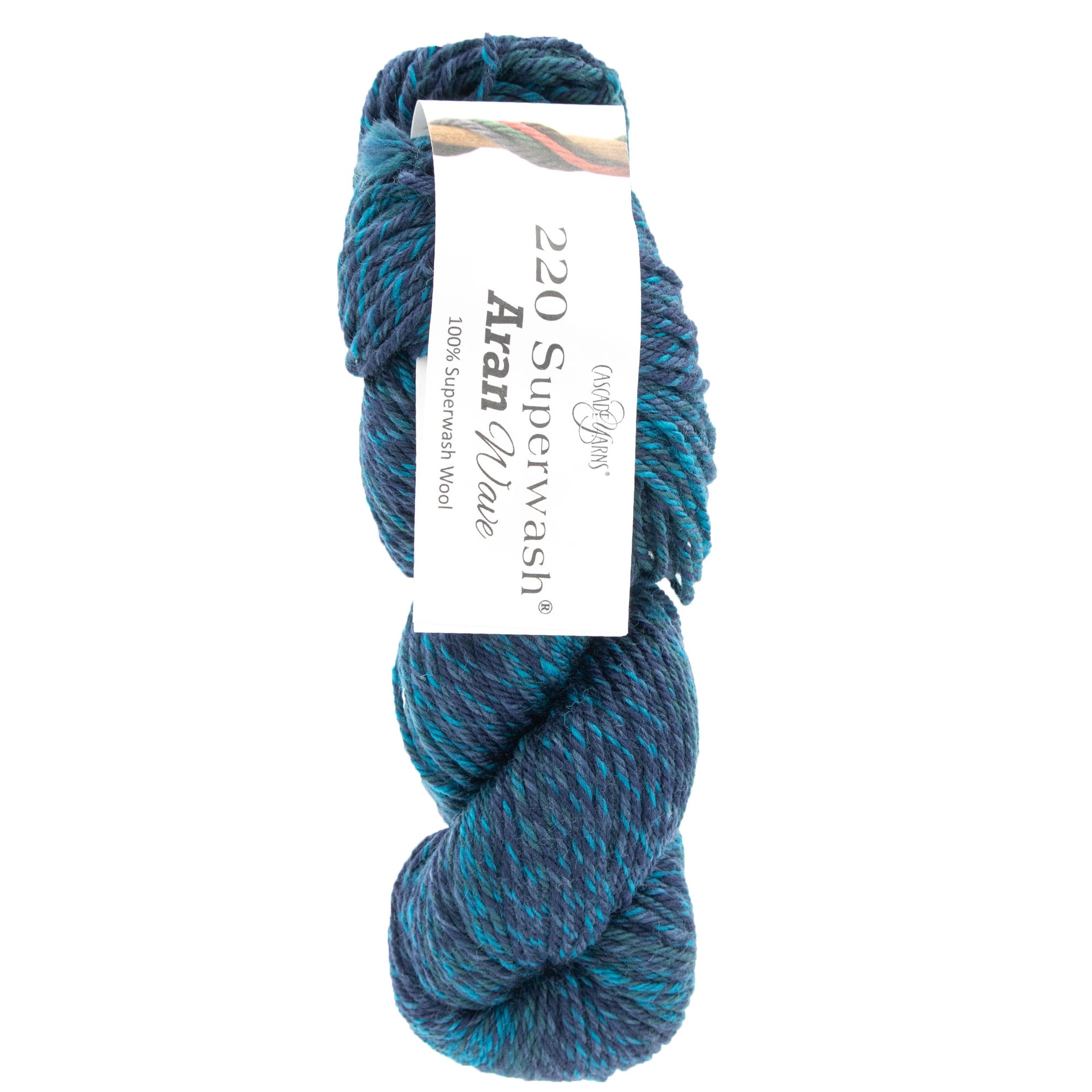 Cascade Yarns 220 Superwash Aran Wave Yarn - 116 Deep Sea - Zoom Image
