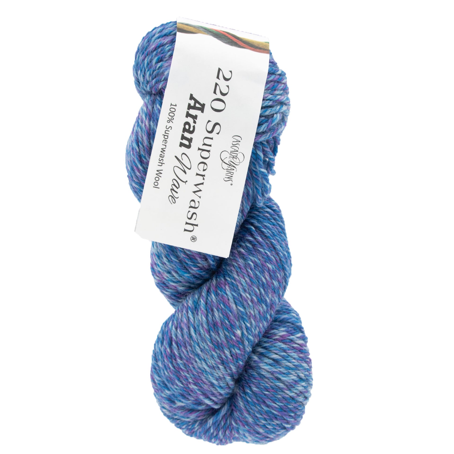 Cascade Yarns 220 Superwash Aran Wave Yarn - 127 Blueberry - Zoom Image
