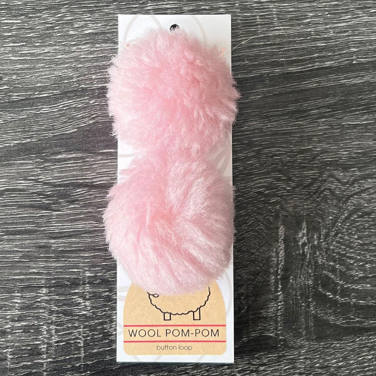 Ikigai Fiber Wool Pom Poms - Pink Wool Pom 6cm - Extra Image