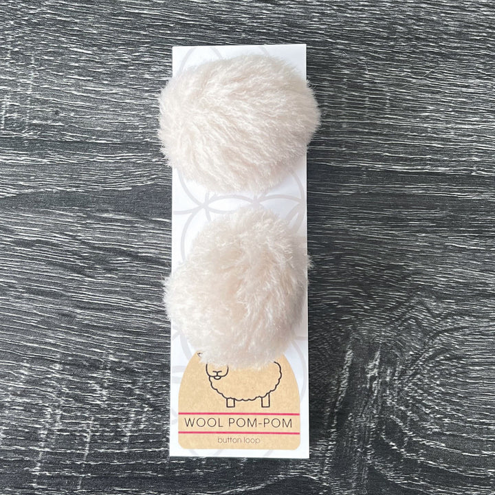 Ikigai Fiber Wool Pom Poms - Oat Wool Pom 6cm - Zoom Image