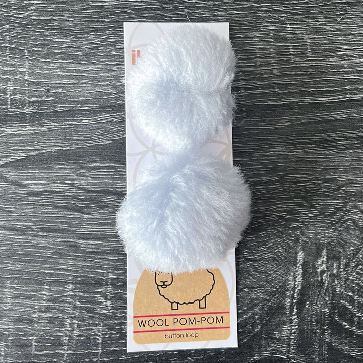 Ikigai Fiber Wool Pom Poms - Light Grey Wool Pom 6cm - Zoom Image
