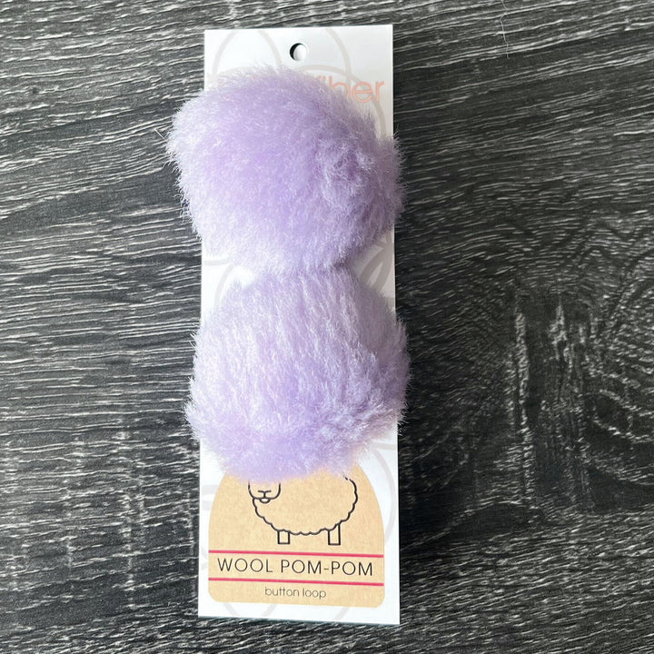 Ikigai Fiber Wool Pom Poms - Lavender Wool Pom 6cm - Zoom Image