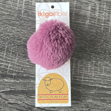Ikigai Fiber Wool Pom Poms - Mauve Wool Pom 8cm - Zoom Image