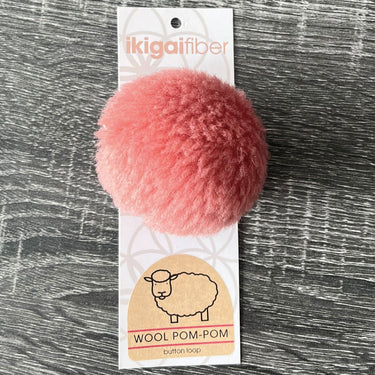 Ikigai Fiber Wool Pom Poms - Coral Wool Pom 8cm - Zoom Image