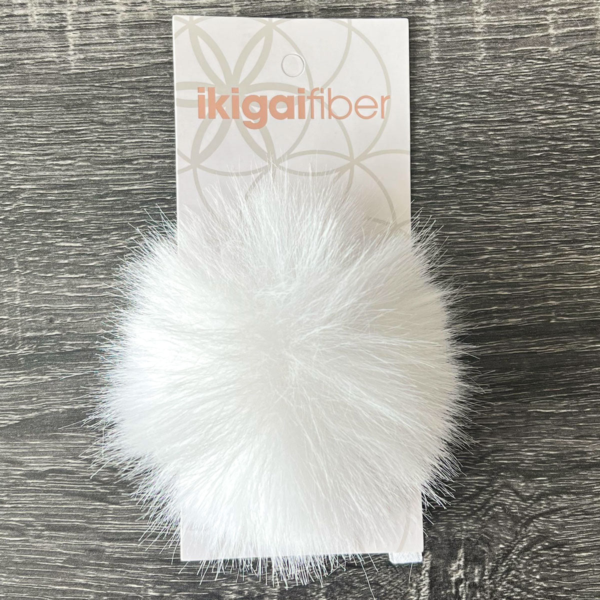 Ikigai Fiber Faux Luxe Pom Poms - Med Lux White - Extra Image