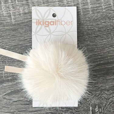 Ikigai Fiber Faux Luxe Pom Poms - Med Lux Cream - Zoom Image