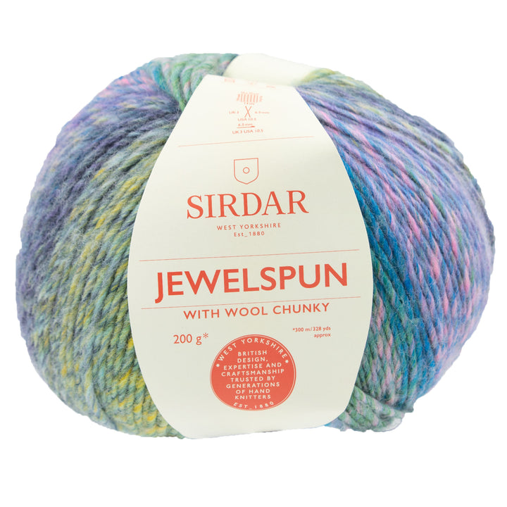 Sirdar Jewelspun with Wool Chunky Yarn - 200 Shimmering Sea Glass - Zoom Image