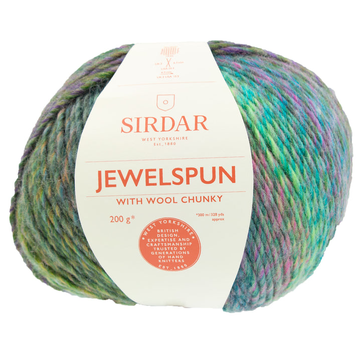 Sirdar Jewelspun with Wool Chunky Yarn - 201 Emerald Shore - Zoom Image