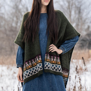 Blue Sky Fibers Kits - Woodland Ruana Kit - Zoom Image
