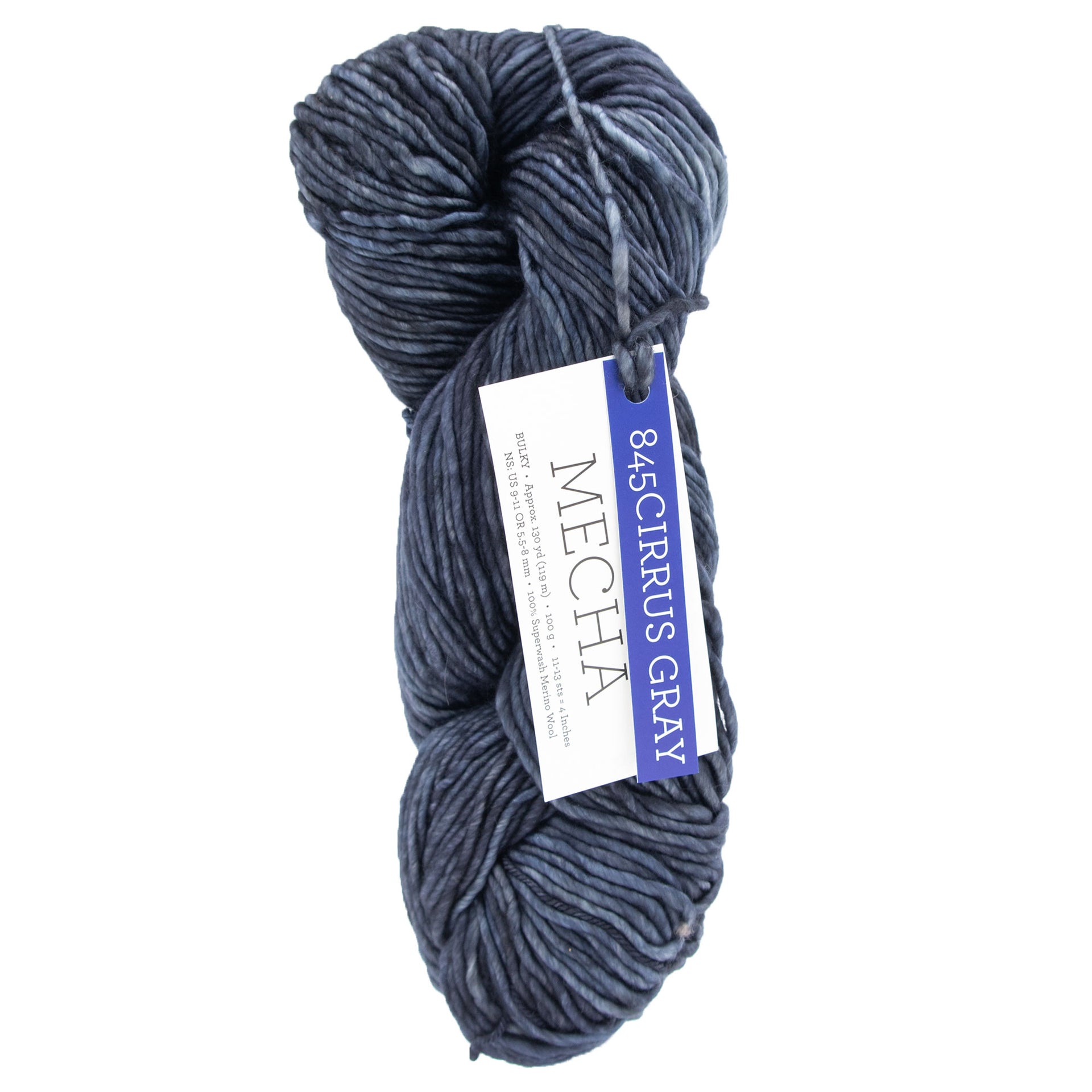 Malabrigo Mecha Yarn - 845 Cirrus Gray - Zoom Image
