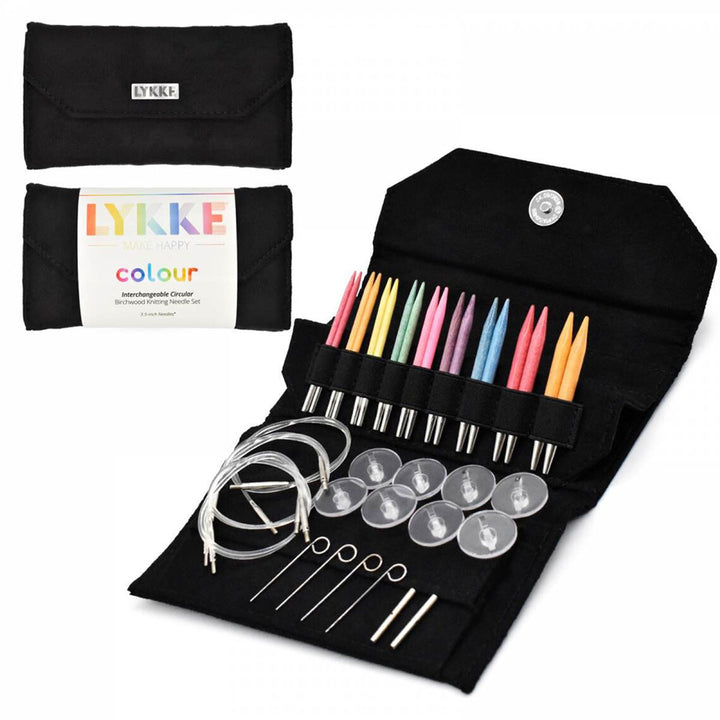LYKKE Crafts Birchwood Interchangeable Needle Sets - Colour - Black Case - 3.5' Tips  US 3-10.5 - Extra Image